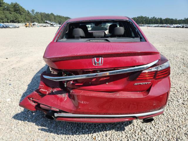 1HGCR2F53GA038992 - 2016 HONDA ACCORD SPORT წითელი ფოტო 6