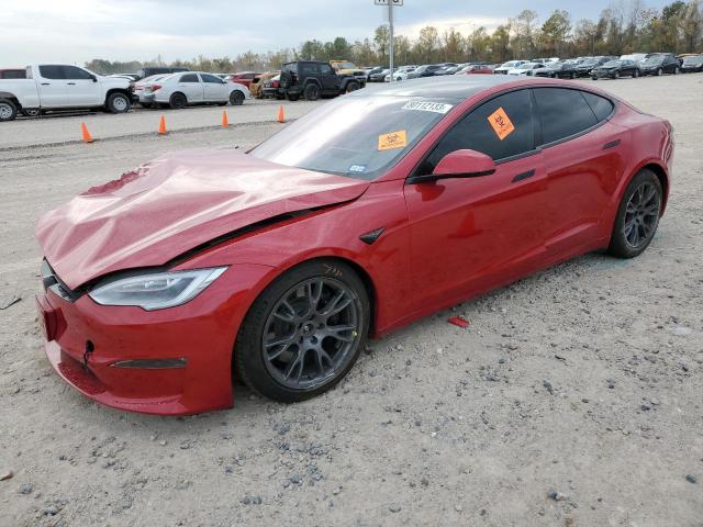 5YJSA1E69MF451668 - 2021 TESLA MODEL S წითელი ფოტო 1