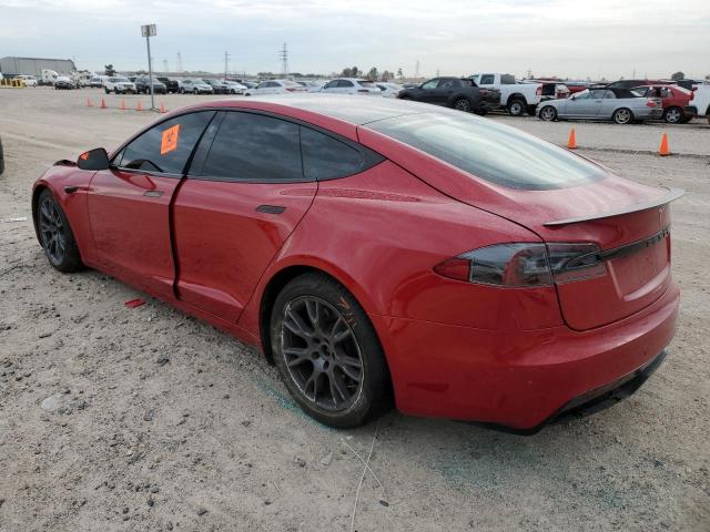 5YJSA1E69MF451668 - 2021 TESLA MODEL S წითელი ფოტო 2