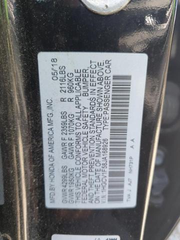 1HGCV1F58JA168926 - 2018 HONDA ACCORD EXL Қара фото 12