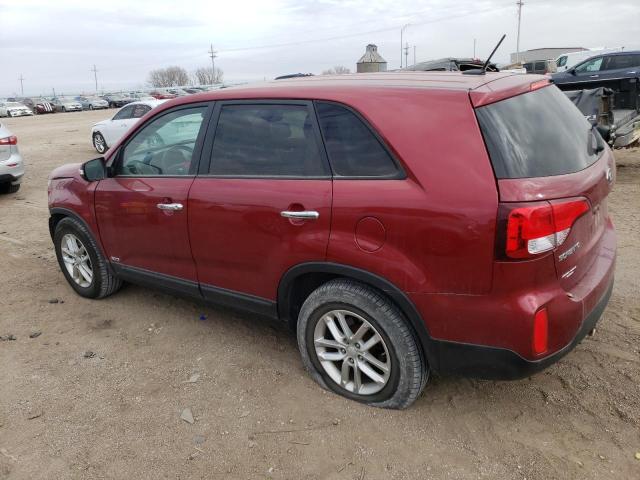 5XYKTCA69EG459694 - 2014 KIA SORENTO LX RED photo 2