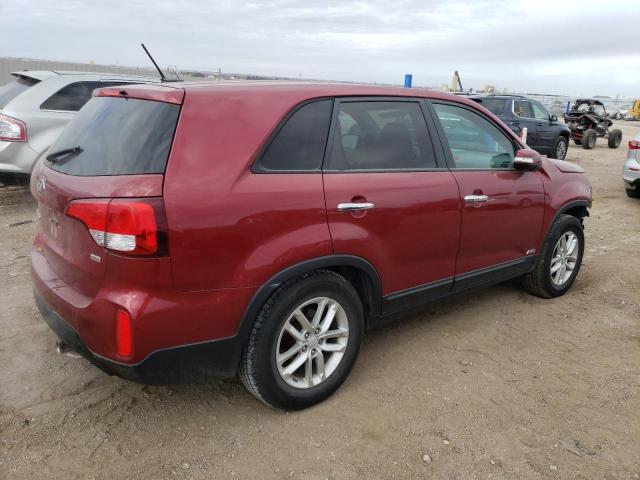 5XYKTCA69EG459694 - 2014 KIA SORENTO LX RED photo 3