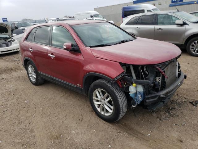 5XYKTCA69EG459694 - 2014 KIA SORENTO LX RED photo 4