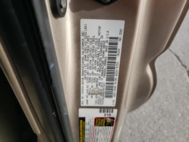 5TETX62N08Z487023 - 2008 TOYOTA TACOMA PRERUNNER ACCESS CAB TAN photo 12