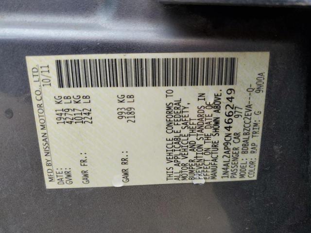 1N4AL2AP9CN466249 - 2012 NISSAN ALTIMA BASE ლურჯი ფოტო 13