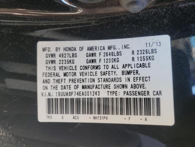 19UUA9F74EA001243 - 2014 ACURA TL ADVANCE BLACK photo 13
