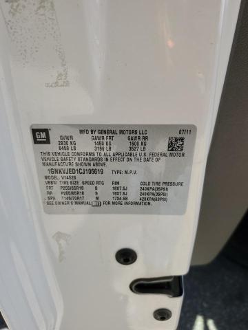 1GNKVJED1CJ106619 - 2012 CHEVROLET TRAVERSE LT WHITE photo 13