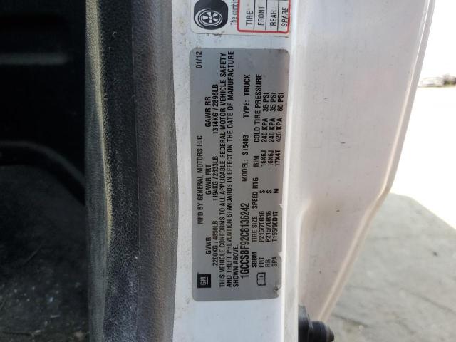 1GCCSBF92C8136242 - 2012 CHEVROLET COLORADO 白色 照片 12