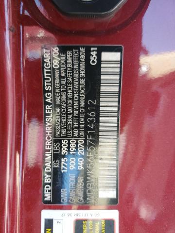 WDBWK56F57F143612 - 2007 MERCEDES-BENZ SLK 350 红色 照片 12