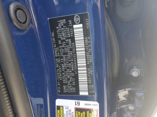 4T1DAACK4SU156356 - 2025 TOYOTA CAMRY XSE BLUE photo 12