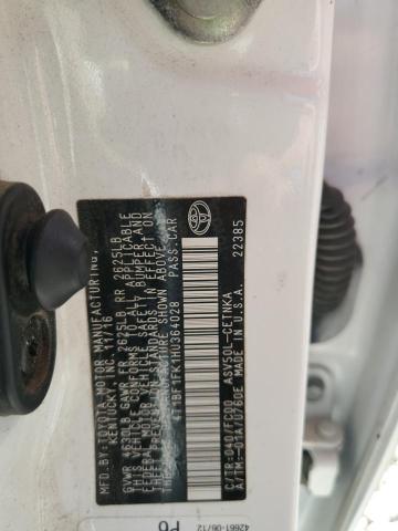 4T1BF1FK1HU364028 - 2017 TOYOTA CAMRY LE WHITE photo 12