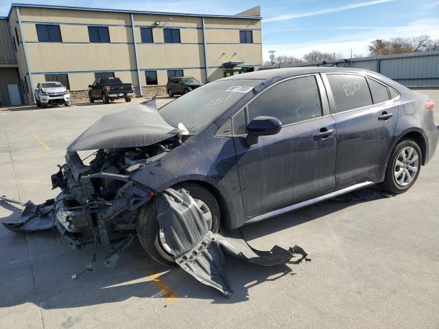 5YFEPMAEXMP237643 - 2021 TOYOTA COROLLA LE BLUE photo 1