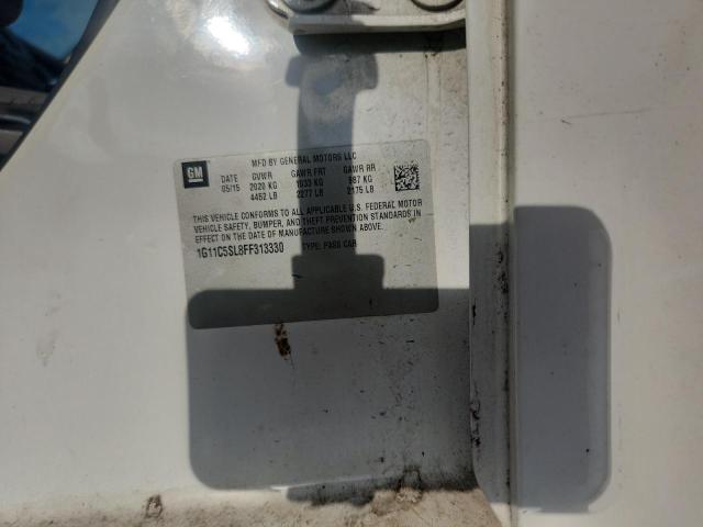 1G11C5SL8FF313330 - 2015 CHEVROLET MALIBU 1LT WHITE photo 12