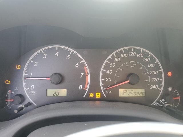 2T1BU4EE4AC306280 - 2010 TOYOTA COROLLA BASE Szary zdjęcie 9