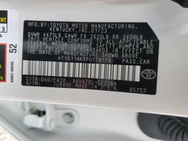 4T1G11AKXPU779178 - 2023 TOYOTA CAMRY SE NIGHT SHADE WHITE photo 13