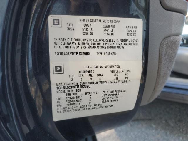 1G1BL52P9TR152696 - 1996 CHEVROLET CAPRICE / CLASSIC SS BLACK photo 12