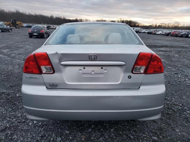 2HGES16385H617044 - 2005 HONDA CIVIC DX VP SILVER photo 6