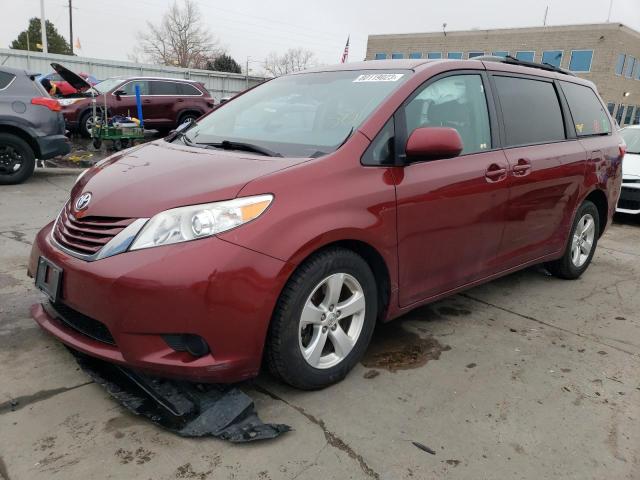 5TDKZ3DC0HS800830 - 2017 TOYOTA SIENNA LE MAROON photo 1