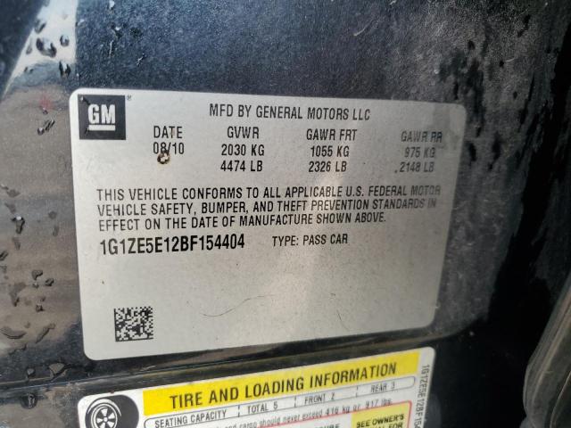 1G1ZE5E12BF154404 - 2011 CHEVROLET MALIBU LTZ 黑色 照片 12