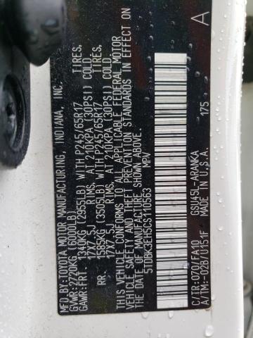 5TDBK3EH5CS110563 - 2012 TOYOTA HIGHLANDER BASE Ağ foto 13