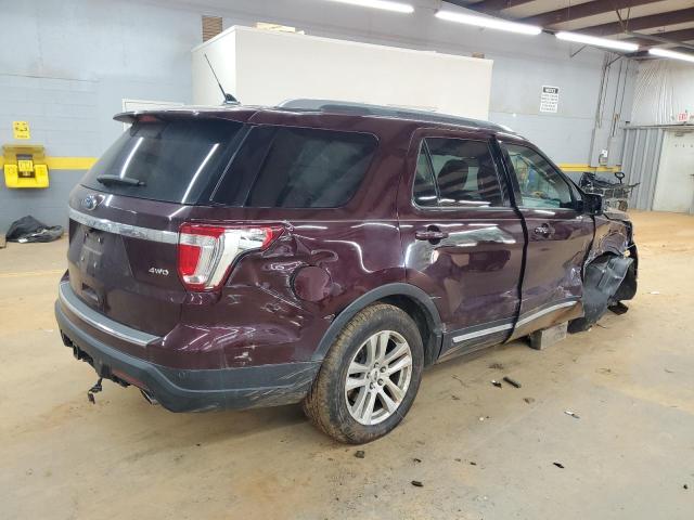 1FM5K8D87JGA61431 - 2018 FORD EXPLORER XLT BURGUNDY photo 3