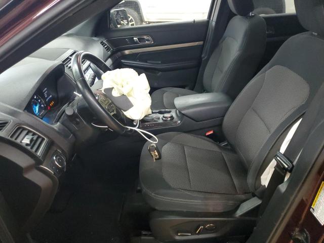 1FM5K8D87JGA61431 - 2018 FORD EXPLORER XLT BURGUNDY photo 7