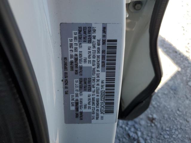 JM3TCACY8J0229093 - 2018 MAZDA CX-9 TOURING Biały zdjęcie 13