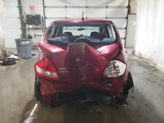 3N1BC11E99L472605 - 2009 NISSAN VERSA S RED photo 6