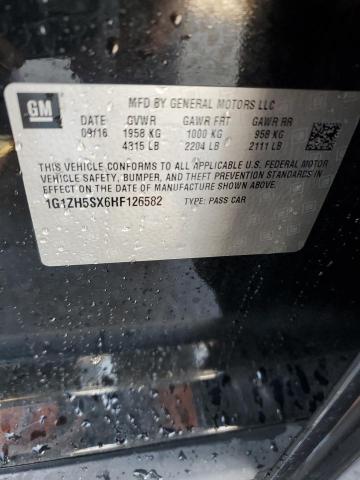 1G1ZH5SX6HF126582 - 2017 CHEVROLET MALIBU PREMIER შავი ფოტო 12