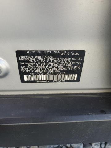 JF2SH6ACXAH736624 - 2010 SUBARU FORESTER 2.5X Gümüş foto 13