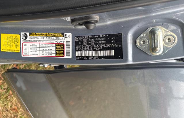 5TDGZRBH9LS021152 - 2020 TOYOTA HIGHLANDER XLE 蓝色 照片 10