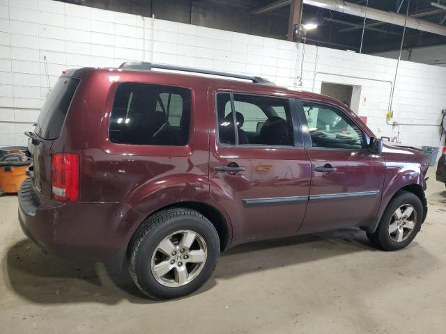 5FNYF4H2XDB041841 - 2013 HONDA PILOT LX MAROON photo 3