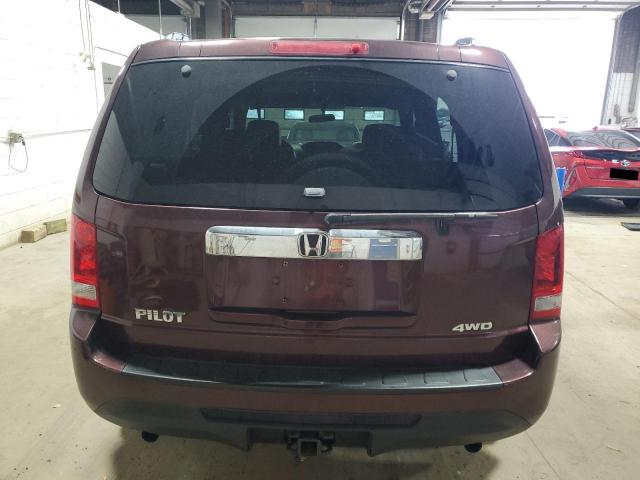 5FNYF4H2XDB041841 - 2013 HONDA PILOT LX MAROON photo 6