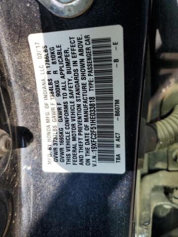 19XFC2F51HE033818 - 2017 HONDA CIVIC LX Niebieski zdjęcie 13