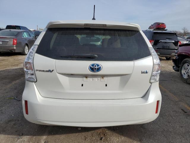 JTDZN3EU5C3098712 - 2012 TOYOTA PRIUS V WHITE photo 6