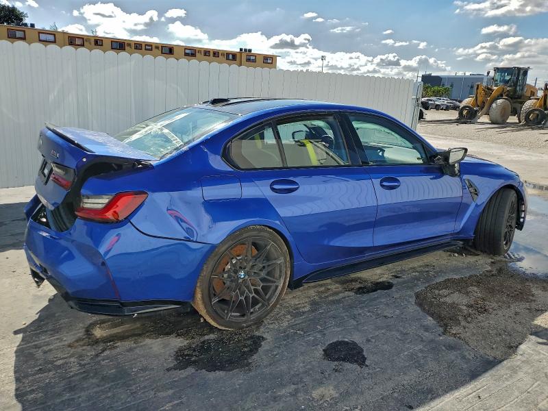 WBS33HJ02SFV34546 - 2025 BMW M3 COMPETITION BLUE photo 3