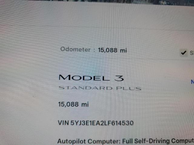 5YJ3E1EA2LF614530 - 2020 TESLA MODEL 3 WHITE photo 9