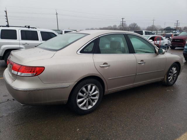 KMHFC46F28A251544 - 2008 HYUNDAI AZERA SE GOLD photo 3