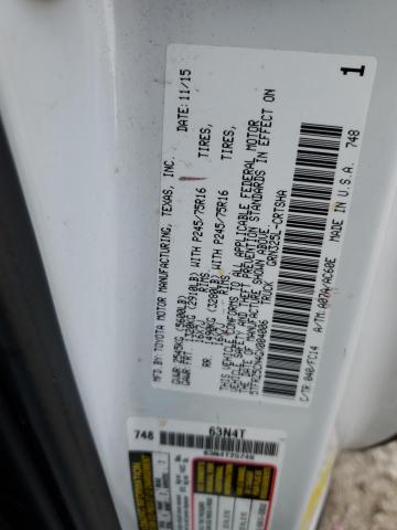 5TFRZ5CN4GX004006 - 2016 TOYOTA TACOMA ACCESS CAB WHITE photo 12