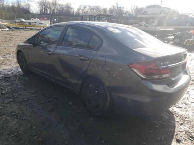 19XFB2F59FE224936 - 2015 HONDA CIVIC LX GRAY photo 2