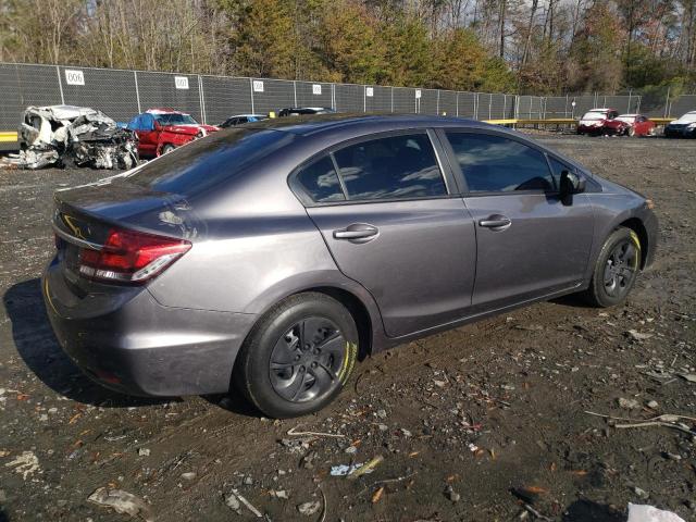 19XFB2F59FE224936 - 2015 HONDA CIVIC LX GRAY photo 3