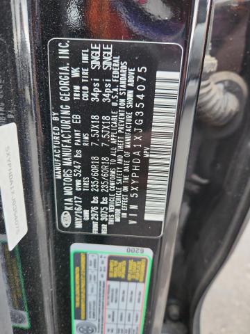 5XYPHDA1XJG354075 - 2018 KIA SORENTO EX BLACK photo 14