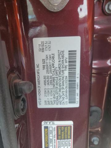 5J6RW6H39JL002394 - 2018 HONDA CR-V LX RED photo 13