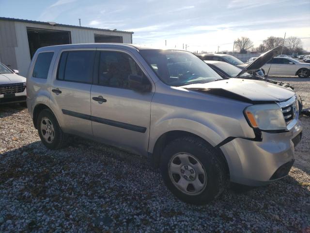 5FNYF3H28EB015654 - 2014 HONDA PILOT LX SILVER photo 4