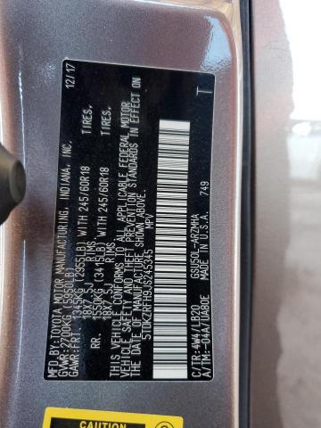 5TDKZRFH9JS245345 - 2018 TOYOTA HIGHLANDER SE თაფლისფერი ფოტო 14