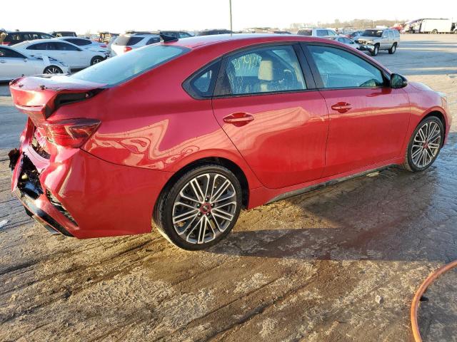 3KPF44ACXNE424749 - 2022 KIA FORTE GT RED photo 3