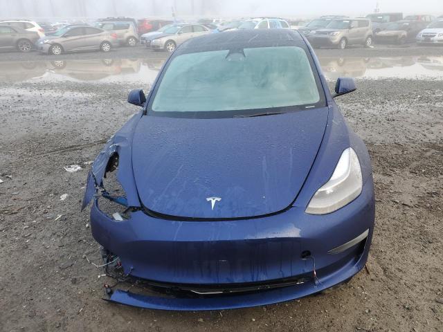 5YJ3E1EA2NF359400 - 2022 TESLA MODEL 3 BLUE photo 5