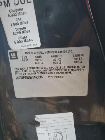 2G2WP552581145245 - 2008 PONTIAC GRAND PRIX 黑色 照片 12