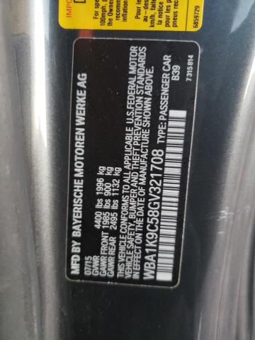 WBA1K9C58GV321708 - 2016 BMW 228 I SULEV GRAY photo 13