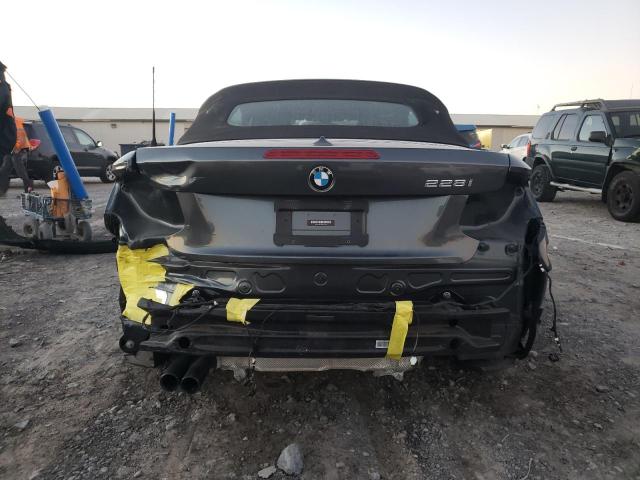 WBA1K9C58GV321708 - 2016 BMW 228 I SULEV GRAY photo 6